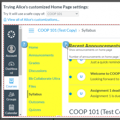 Peek-through Customization: Example-Based In-Context Sharing for Learning Management Systems image